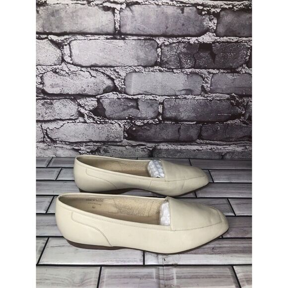 Enzo Angiolini Liberty Ivory Cream Leather Square Toe Loafers Flats Women Sz 6M - Picture 15 of 16